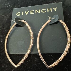 Givenchy Women's Rose Gold-Tone Textured Hoop Earrings